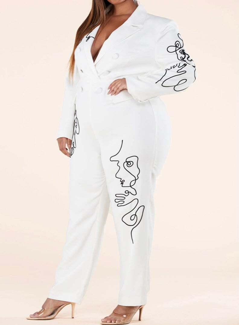 Art work Jumpsuit Plus Size