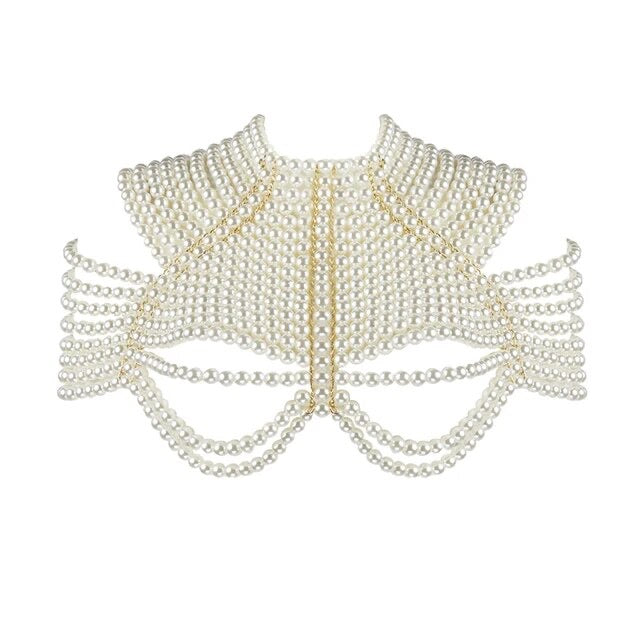 Body Shawl Pearls Jewelry