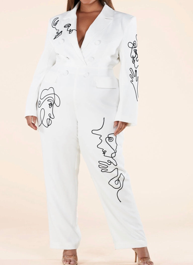 Art work Jumpsuit Plus Size