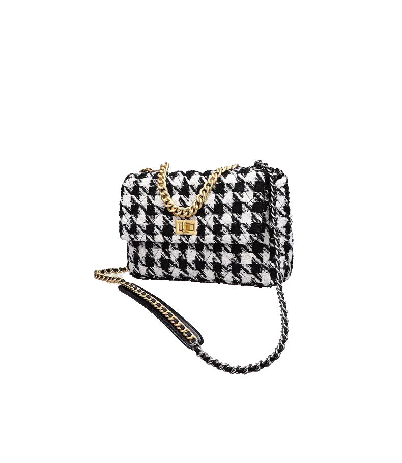 Tweed Black & White Bag