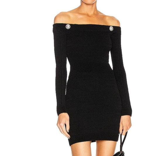 Black Off Shoulder Dress