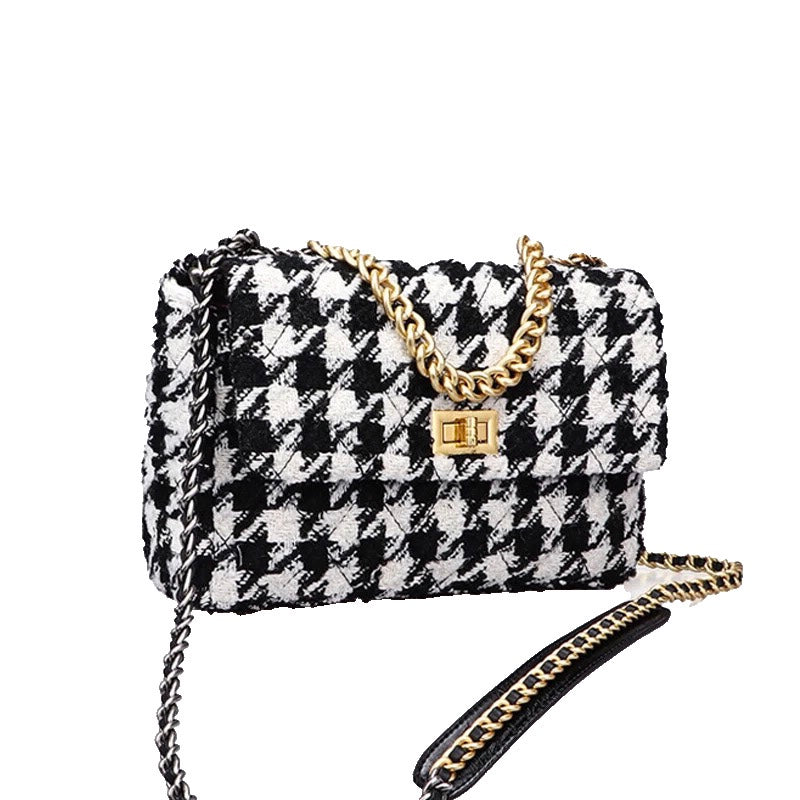 Tweed Black & White Bag