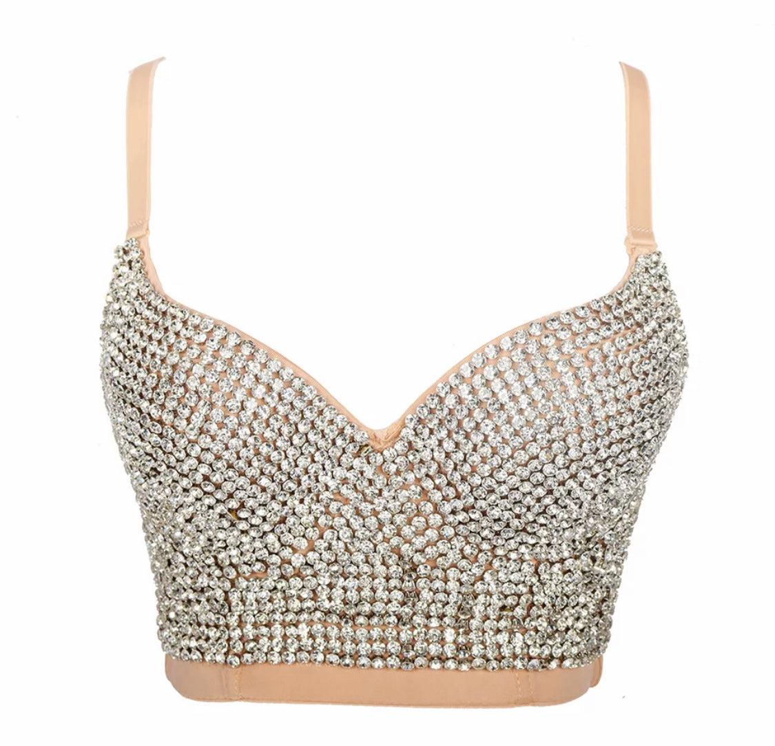 Crystal Ice Bustier Crop Top