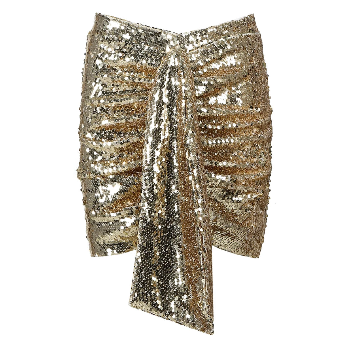 Gold Sequin Mini Skirt