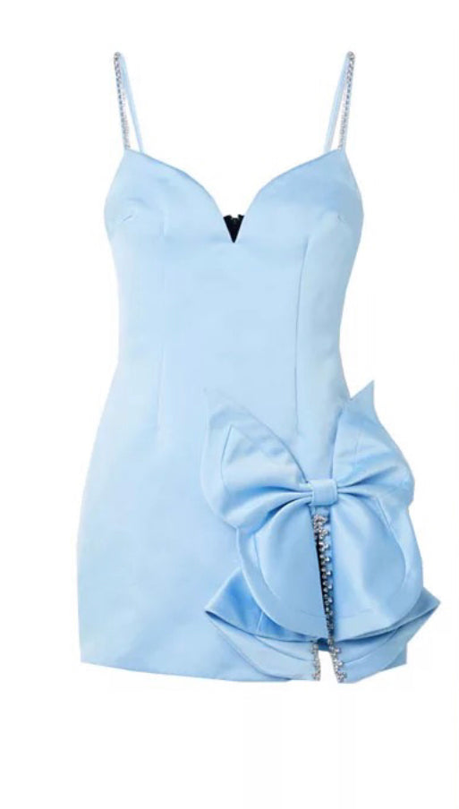 Crystal Christina Blue Butterfly Strap Dress