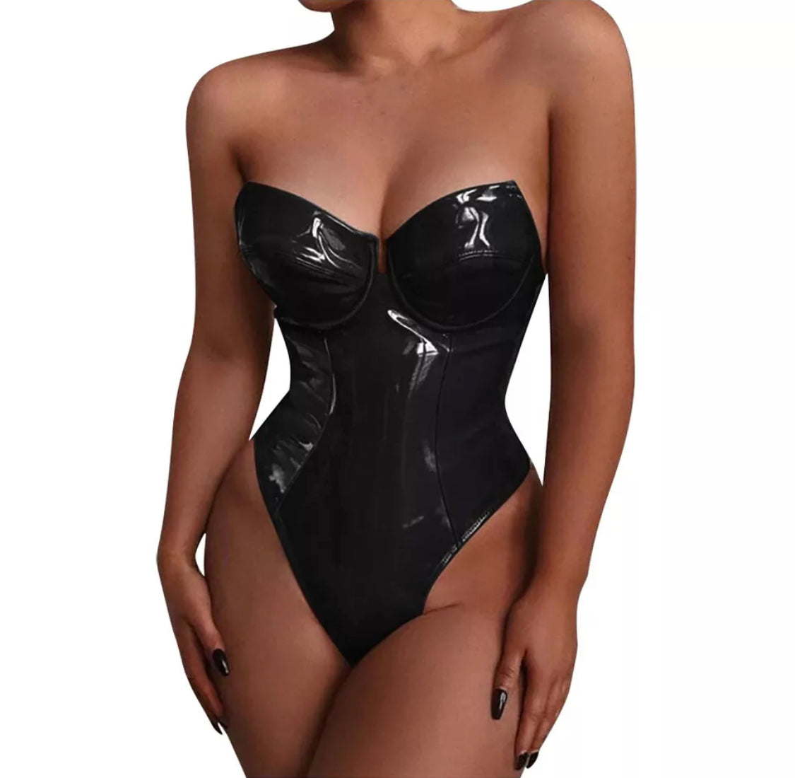 Isabelle Patent Bodysuit