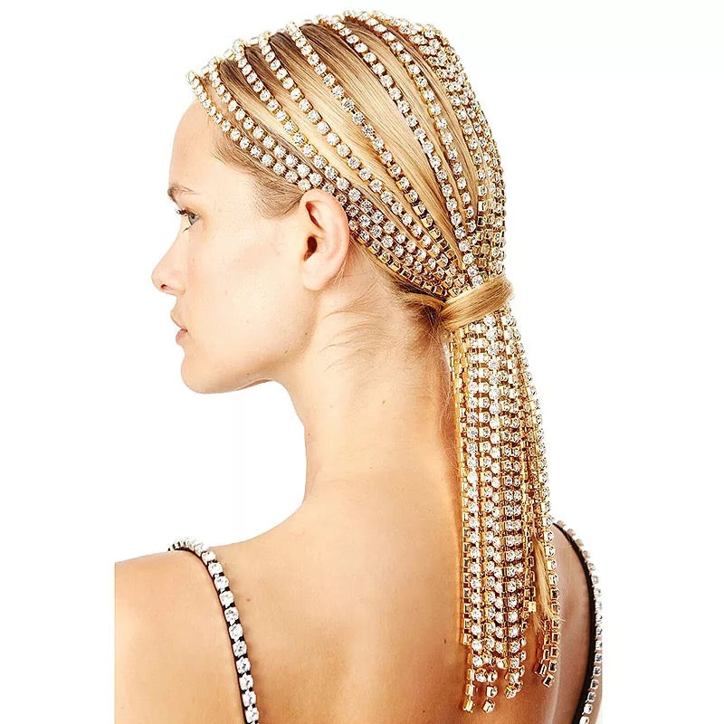 Crystal Tassel Jewelry Hair Chain