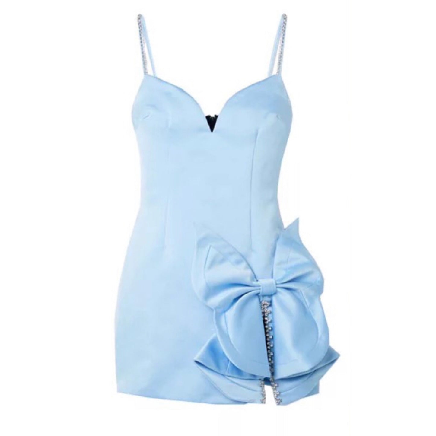 Crystal Christina Blue Butterfly Strap Dress