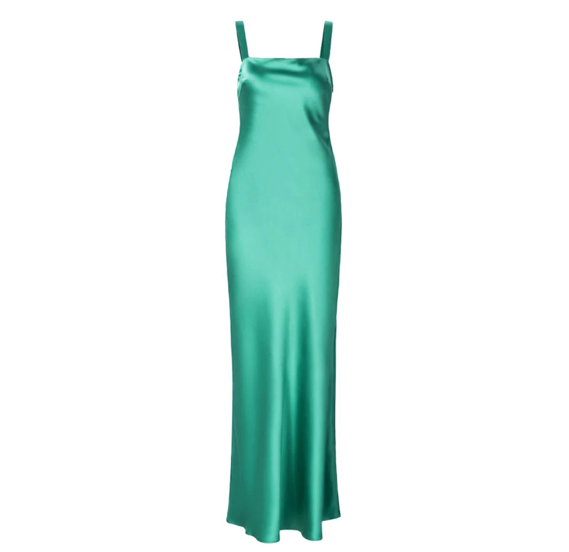 Anna Satin Silk Slip Dress