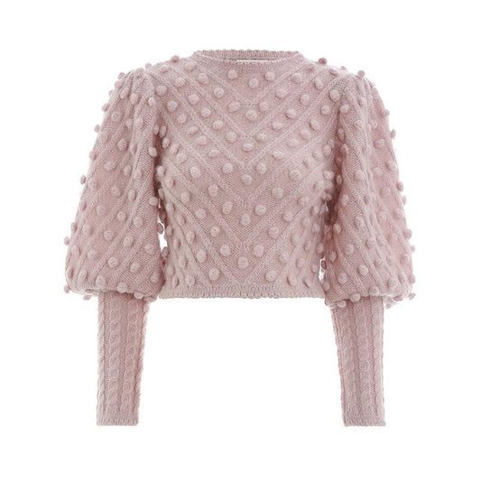 Casual Pink Pullovers Sweater