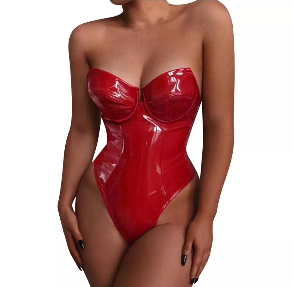 Isabelle Patent Bodysuit