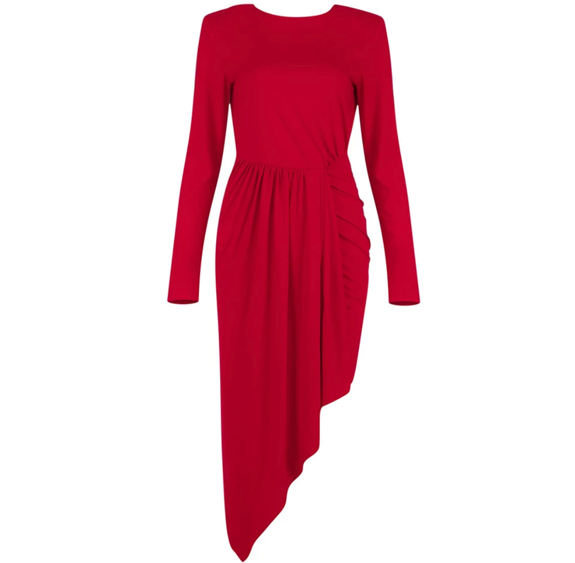 Christina Red Draped Dress