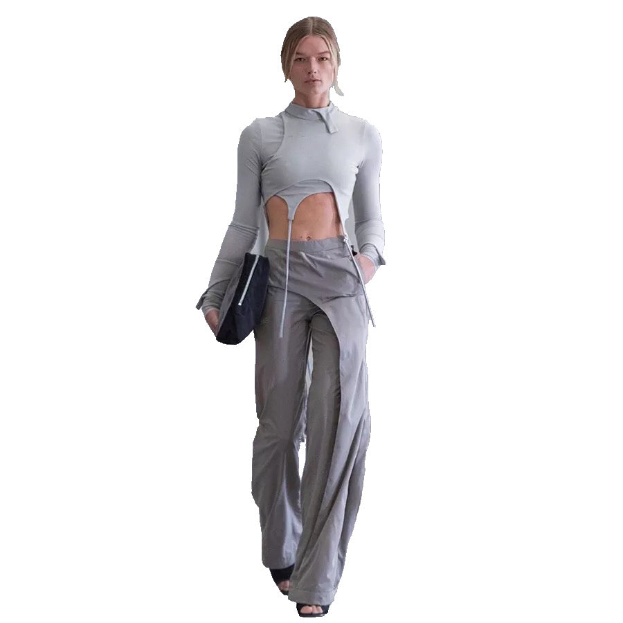 Kelly Grey Crop Top