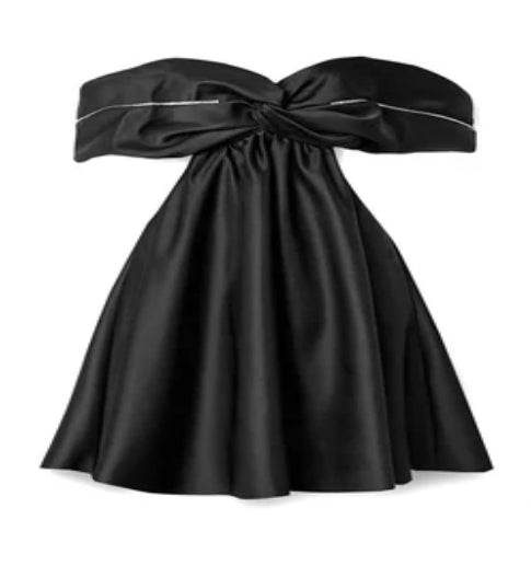 Oliver Off Shoulder Black Dress