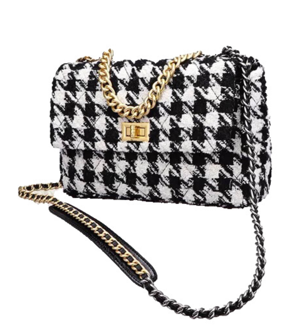 Tweed Black & White Bag