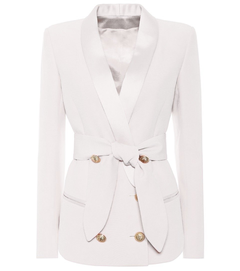 Belted Gold Button Blazer