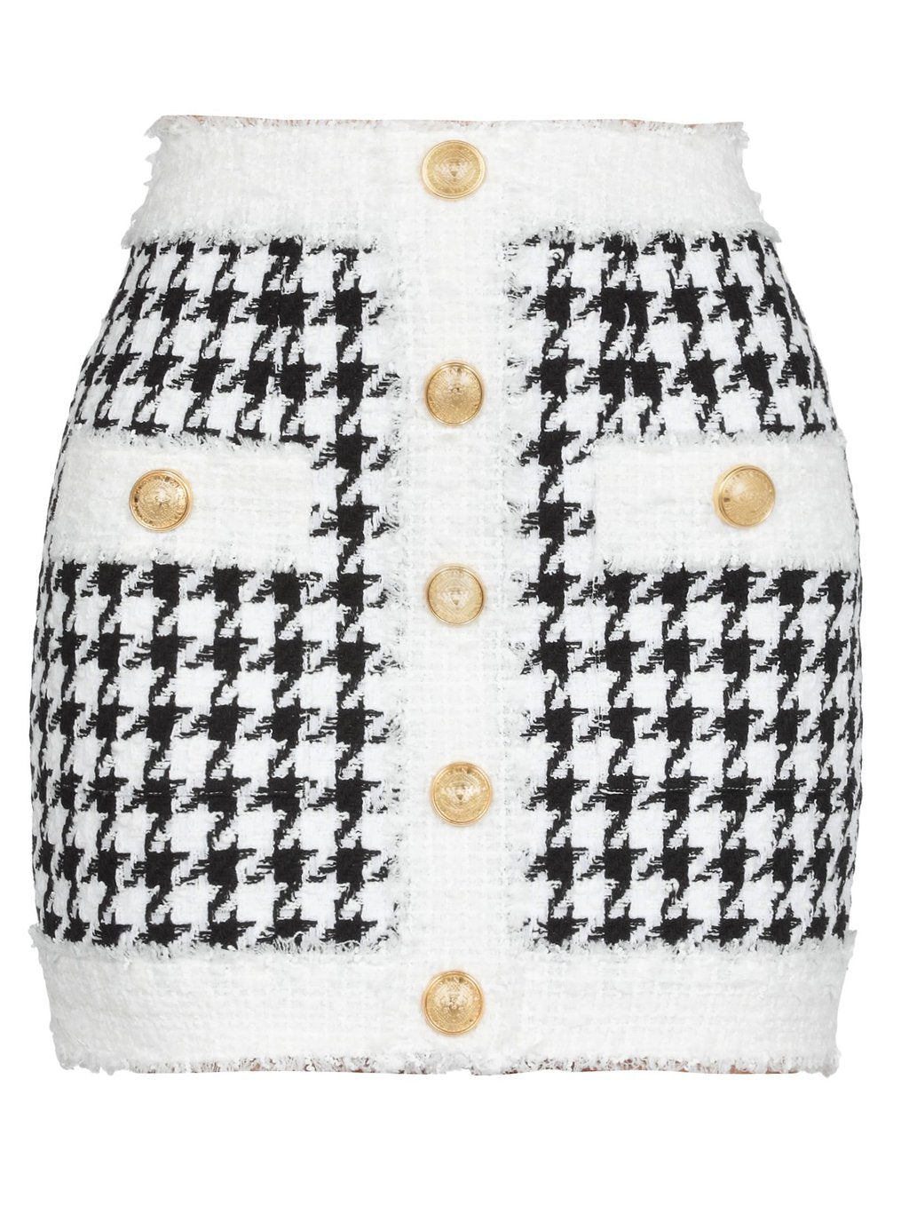 Tweed Houndstooth Skirt