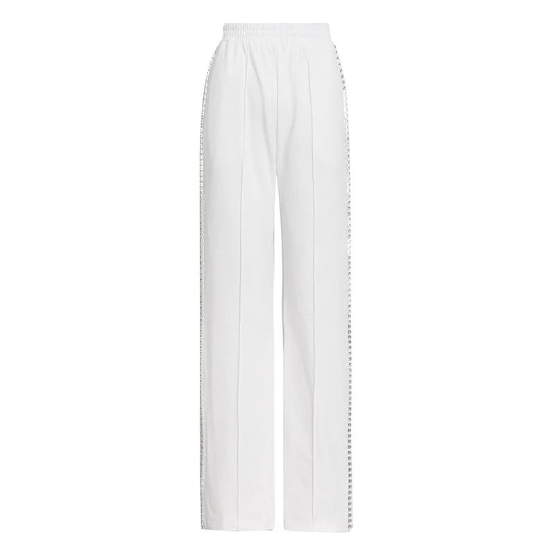 Abby Crystal White Pants