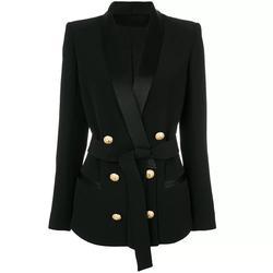 Belted Gold Button Blazer