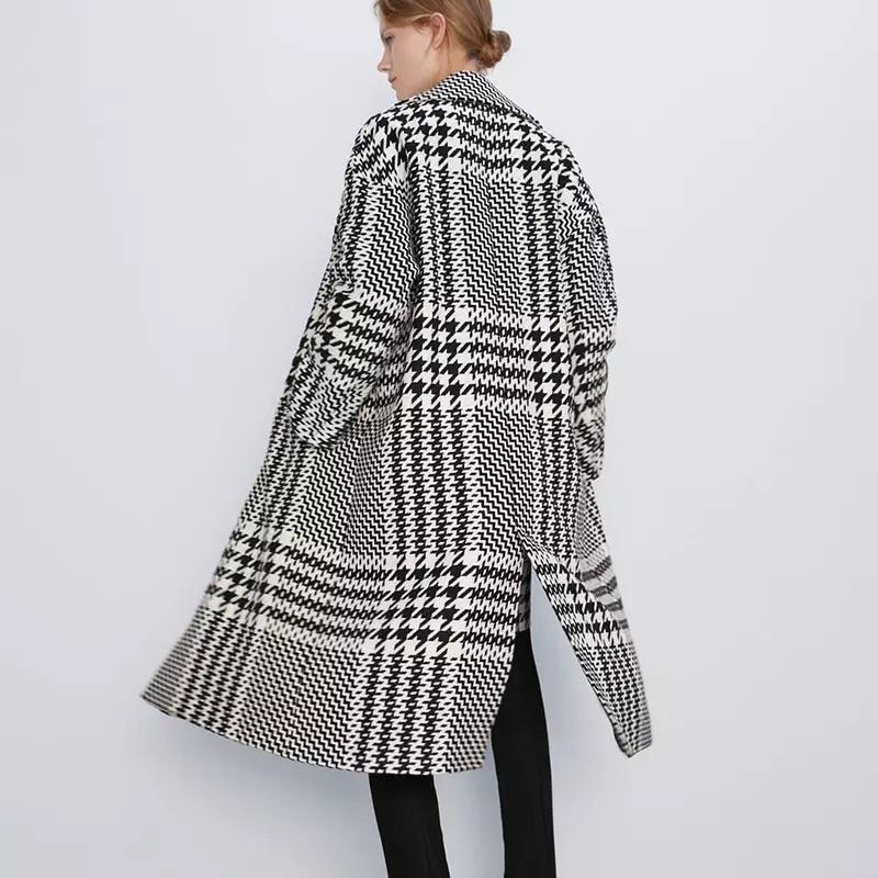 England Plaid Long Jacket