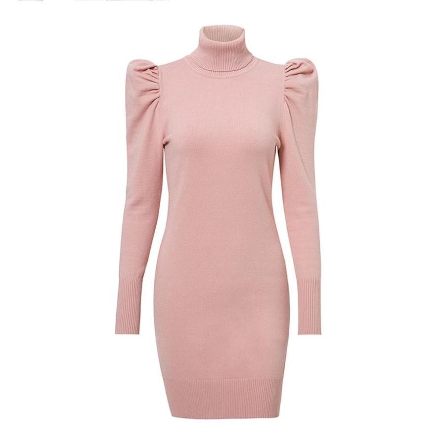 Blush Puff Sleeve Dress