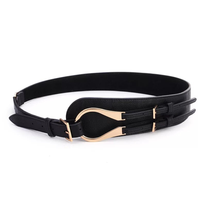 Liz Faux Leather Black Belt