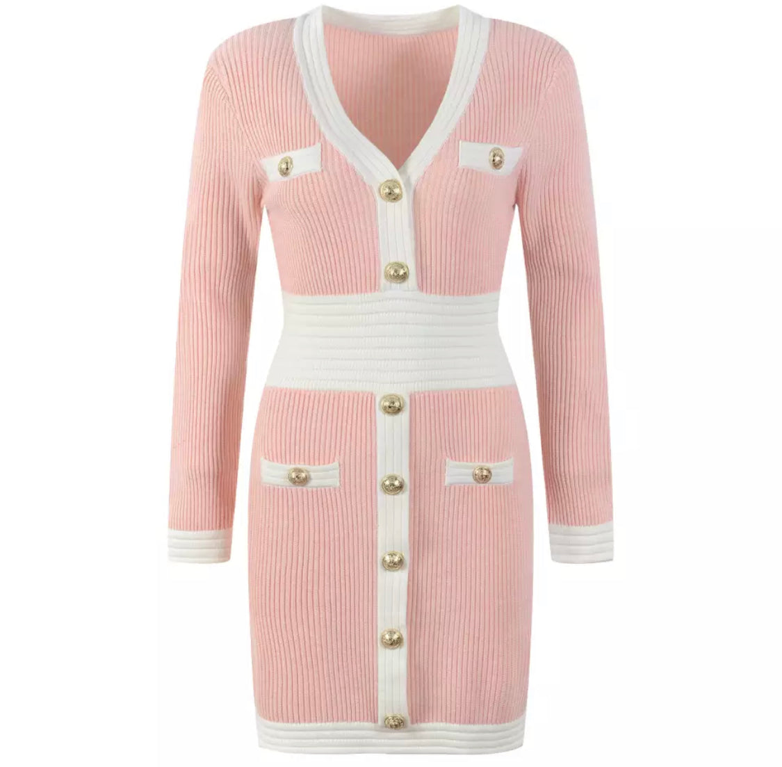 Reese Pink Knitwear Dress