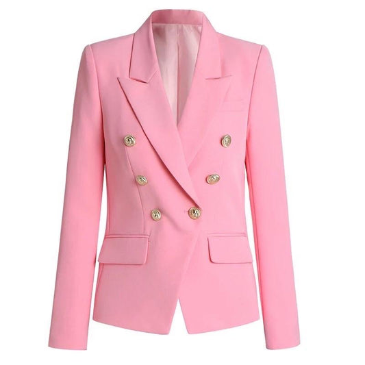 GOLD BUTTONS SOFT PINK BLAZER