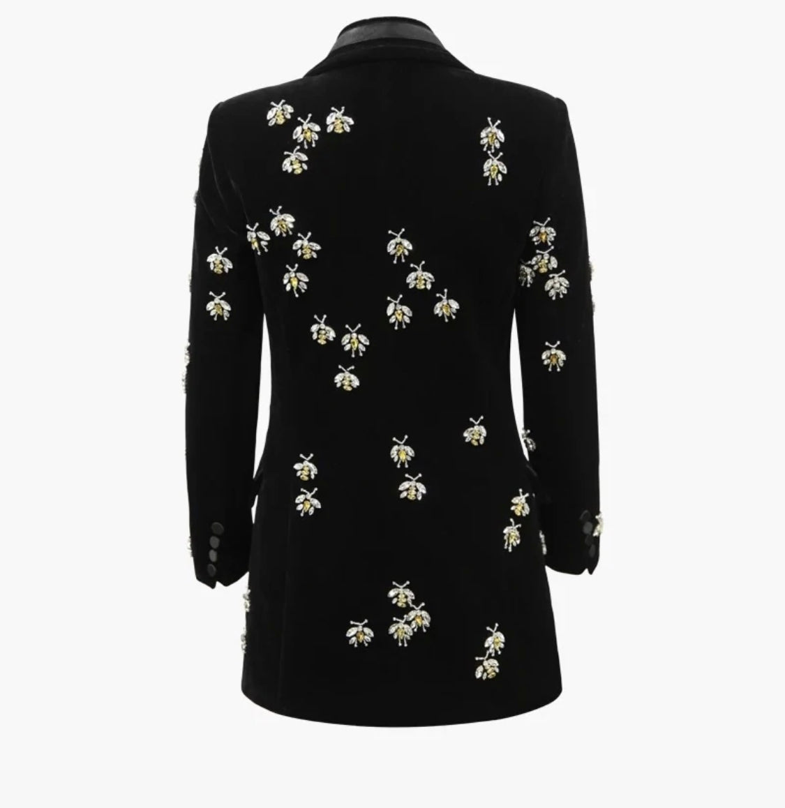 Crystal Velvet Black Blazer