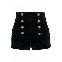 Velvet Buttons Shorts