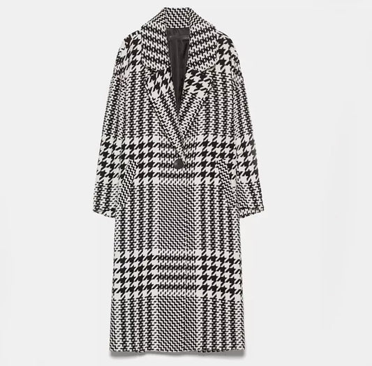 England Plaid Long Jacket