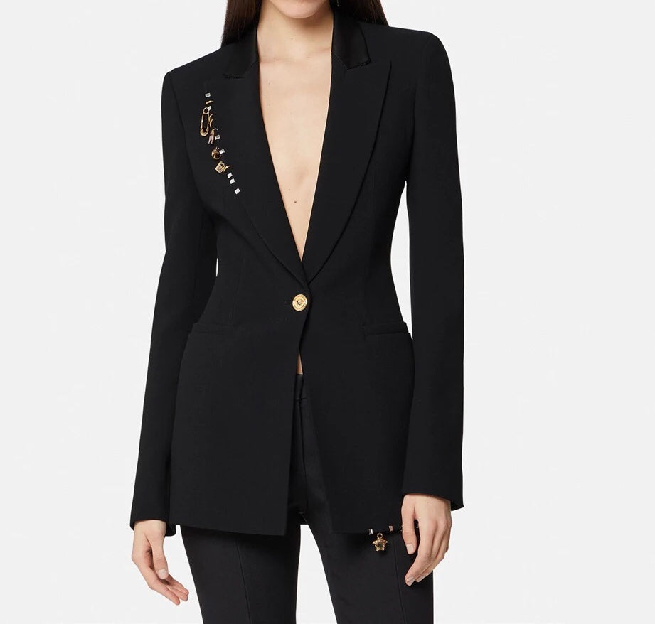 Black Cutout Miley Pendant Blazer