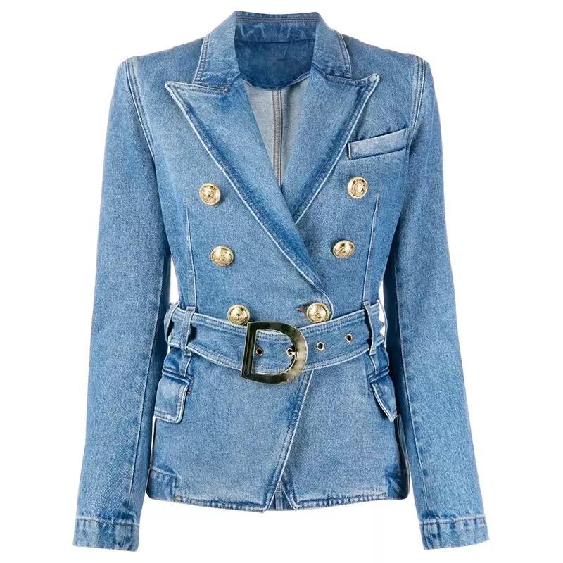 DENIM GOLD BUTTONS BLAZER