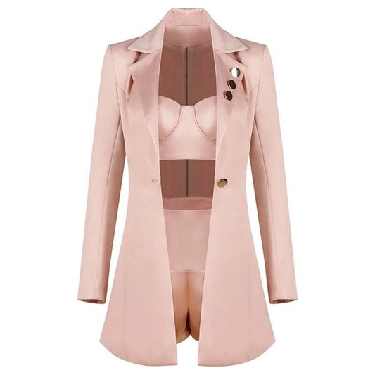 Crop top Short & blazer Sets