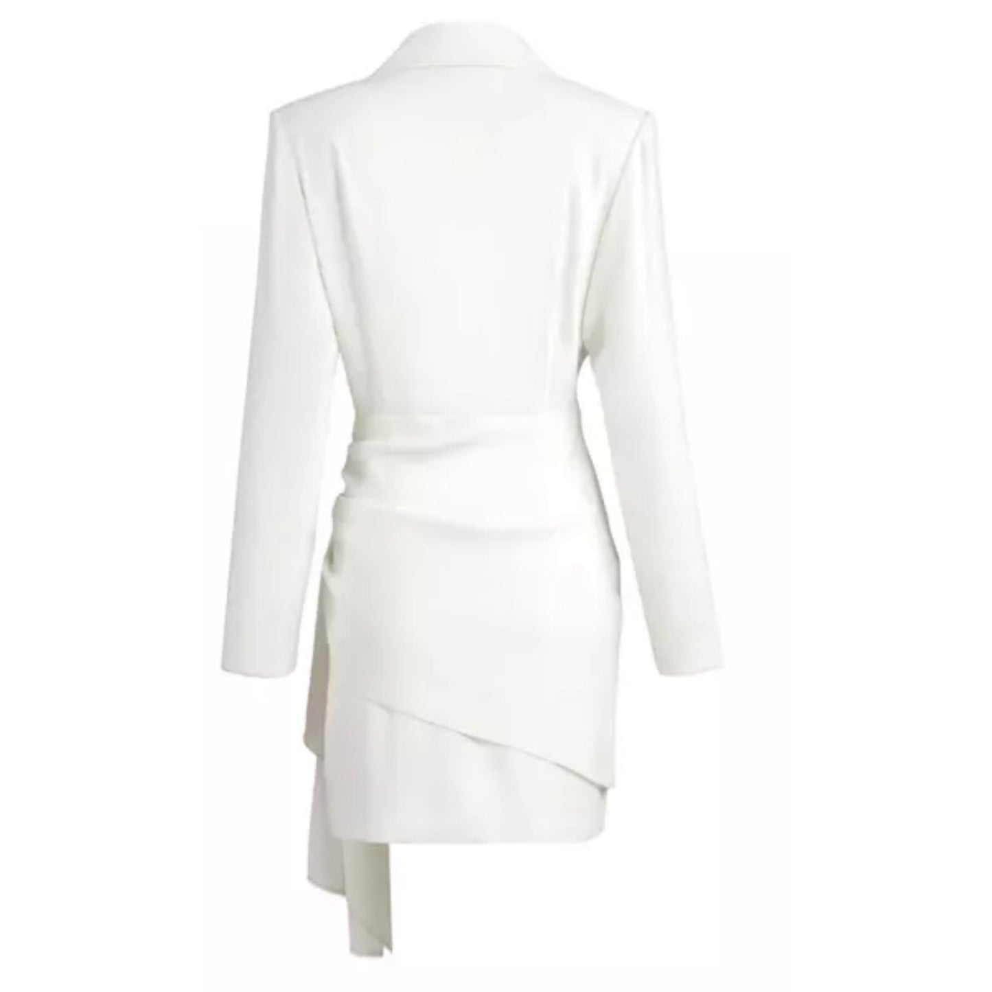 Drape Off White Mini Blazer Dress