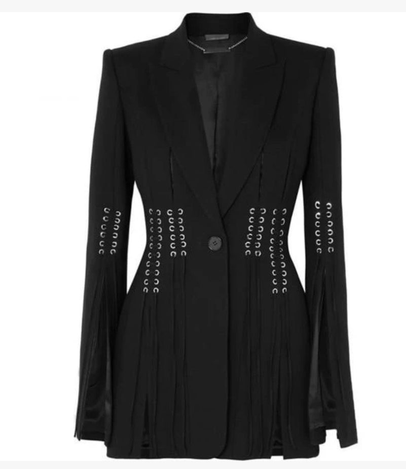 Tassel Black Blazer