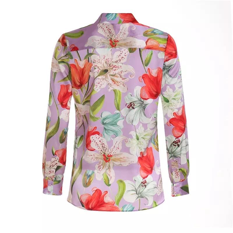 Silk Floral Long Sleeve Shirt