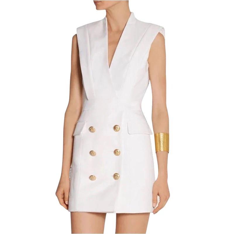 Sleeveless V-necki Dress