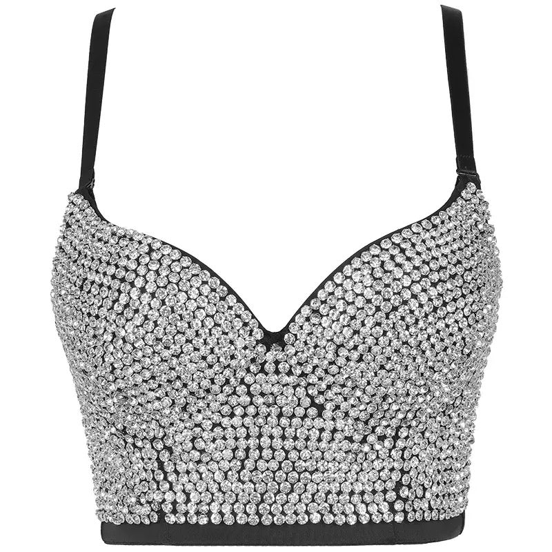 Michelle Crystal Crop Top