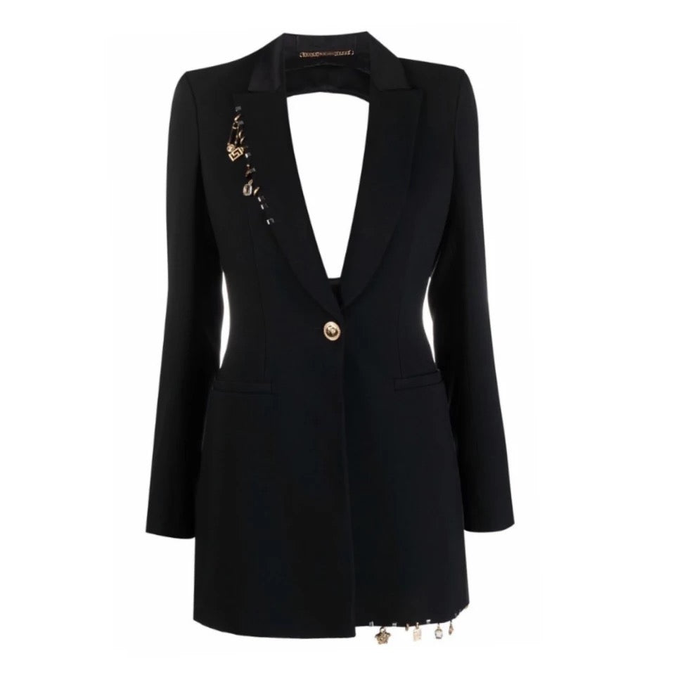 Black Cutout Miley Pendant Blazer