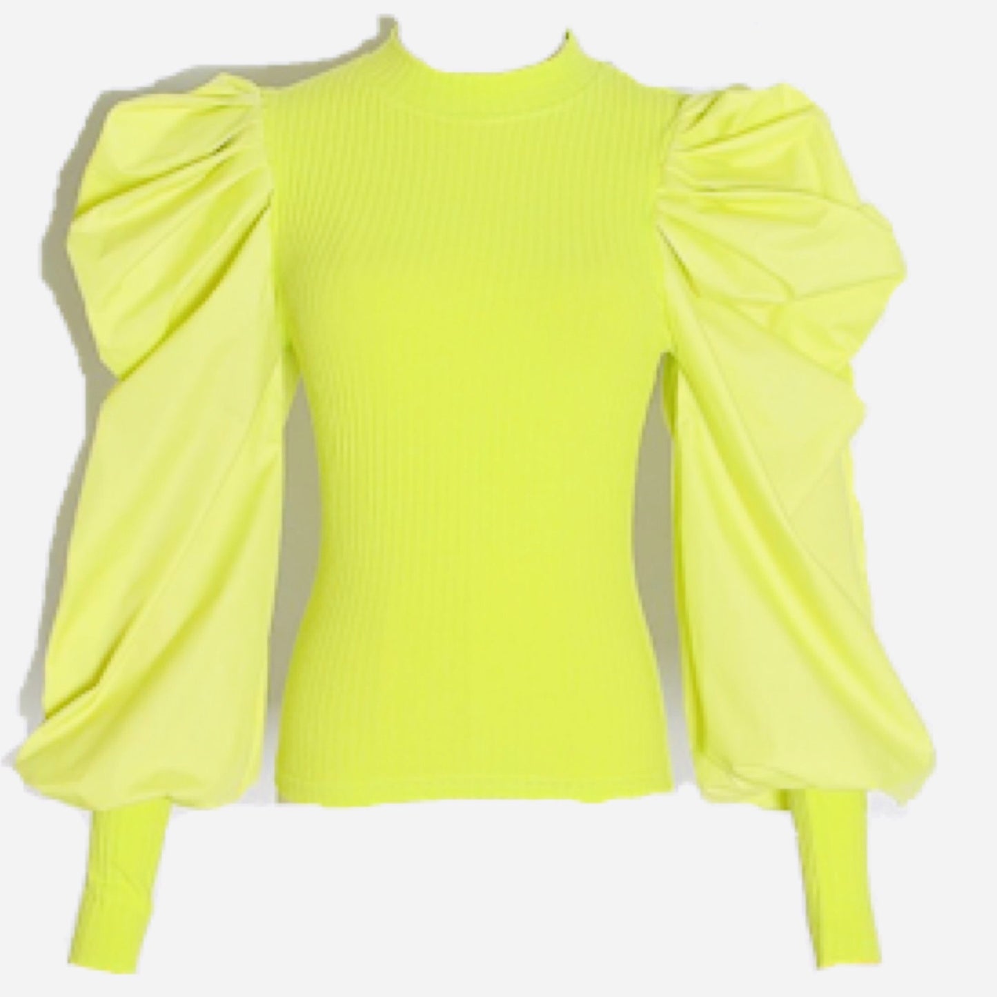 Neon Puff Sleeve Top