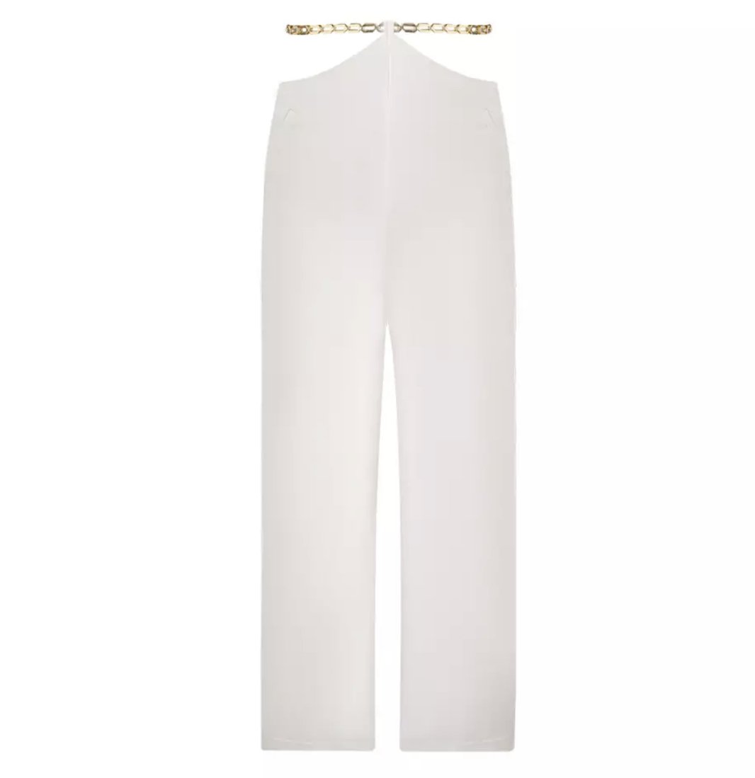 New York Waist Chain White Pants