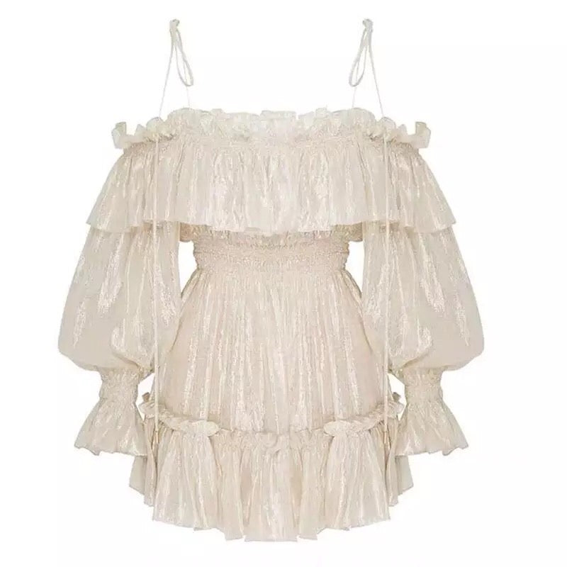 Ruffle Off Shoulder Mini Dress