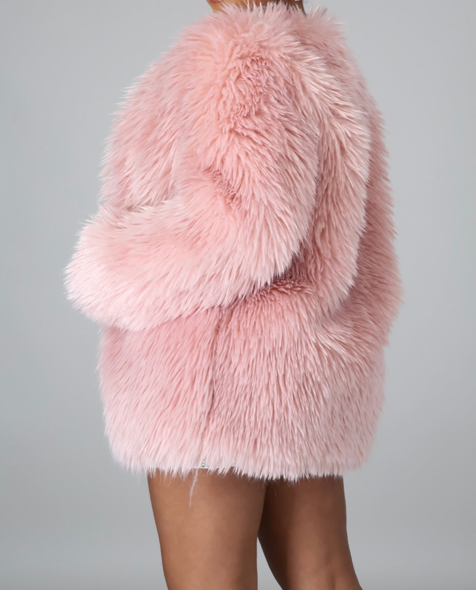 Faux Fur Muave Jacket