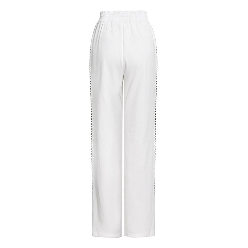 Abby Crystal White Pants